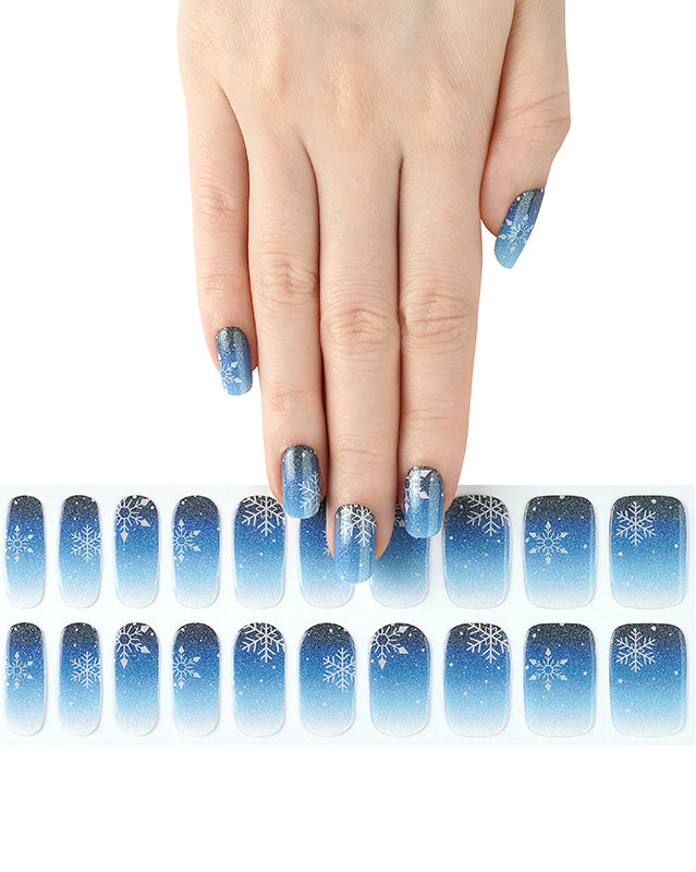 NG195-Blu fiocchi di neve - NAILBLISS