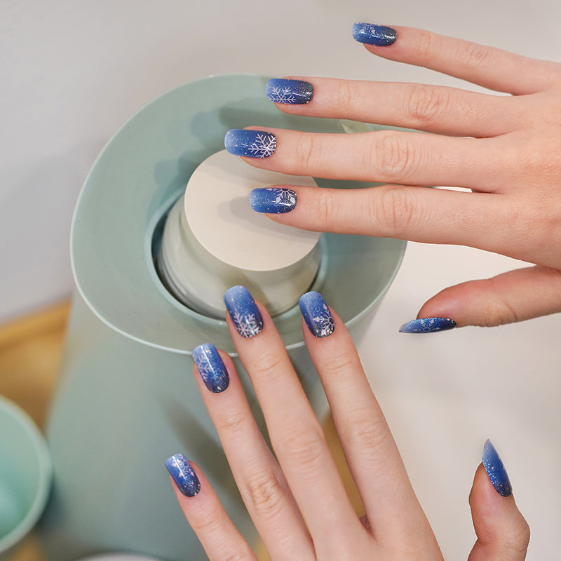NG195-Blu fiocchi di neve - NAILBLISS
