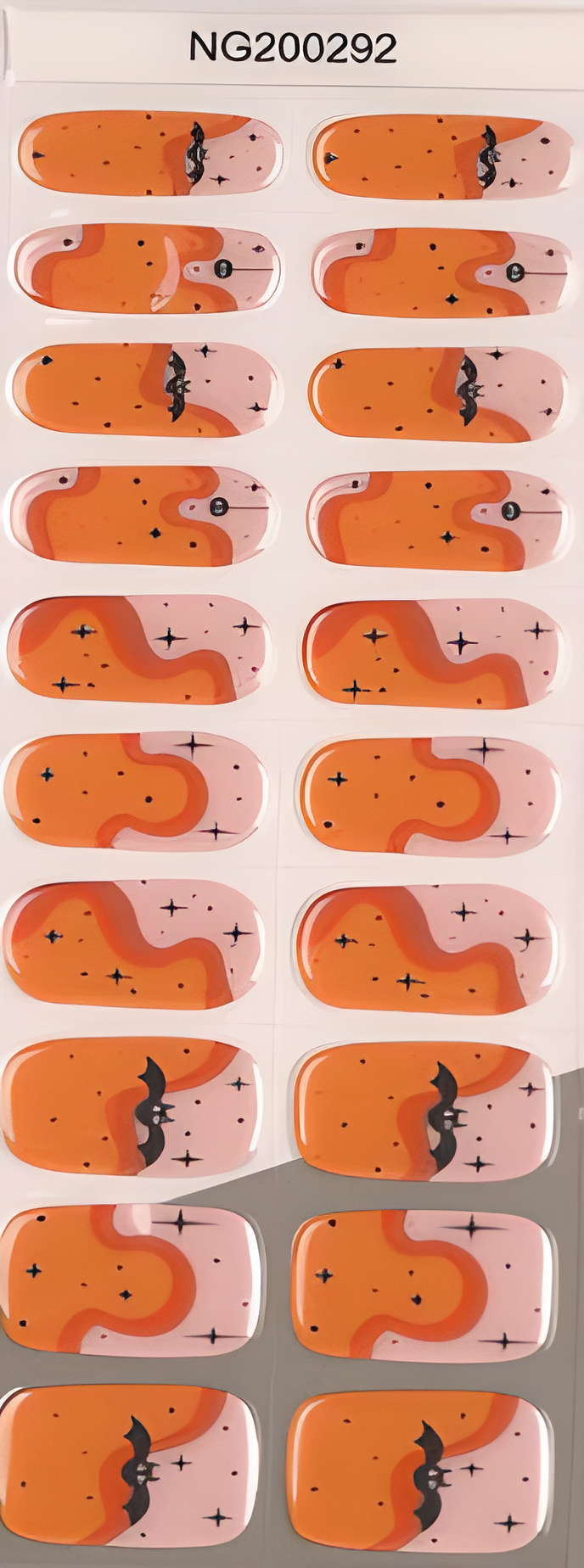 NG292-Pink/orange bat - NAILBLISS