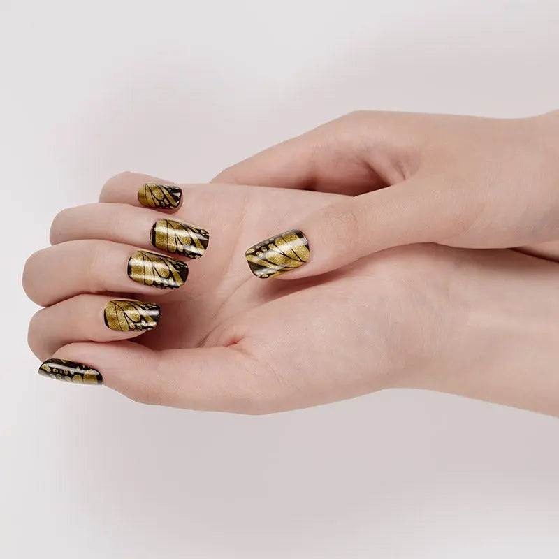 NG207-Gold Butterfly - NAILBLISS 