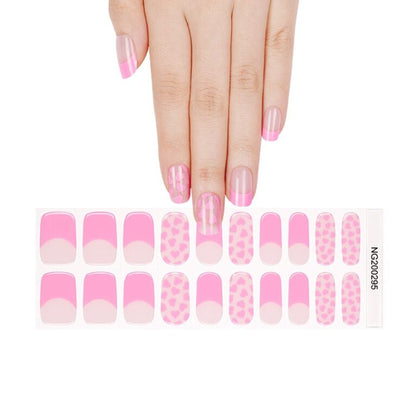 NG295-French rosa a cuoricini - NAILBLISS 